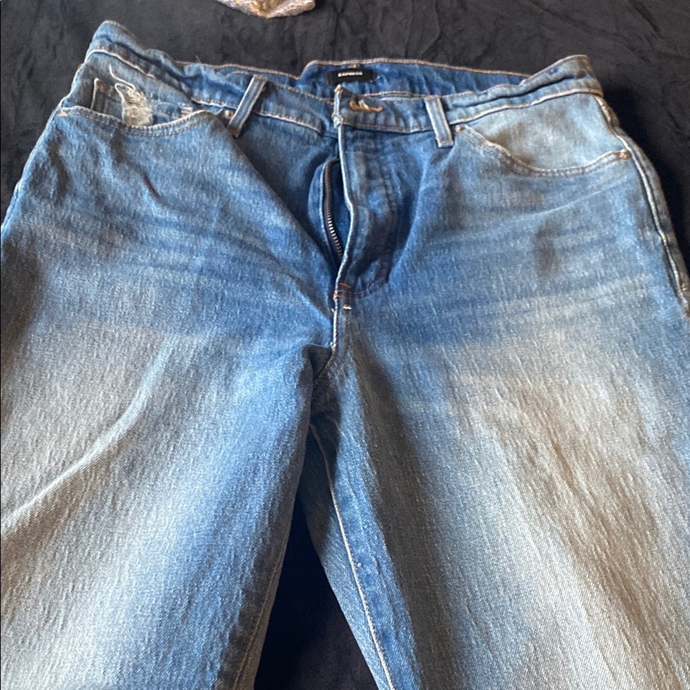 Express Blue Jeans with Faded Look and comfortable